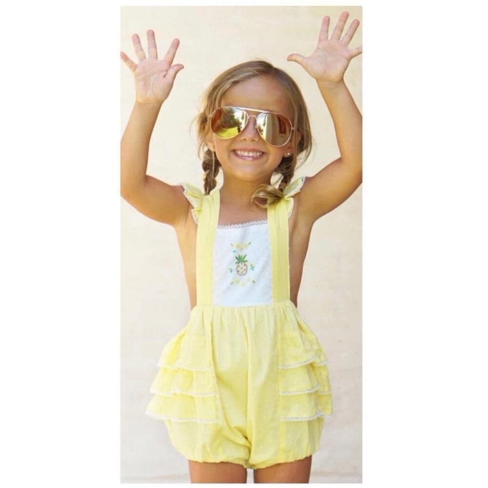 Well Dressed Wolf Pineapple Grace Bubble Baby Size 6 Months NWT